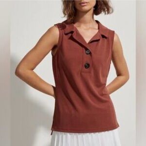 Varley Burgundy Sleeveless Blouse
